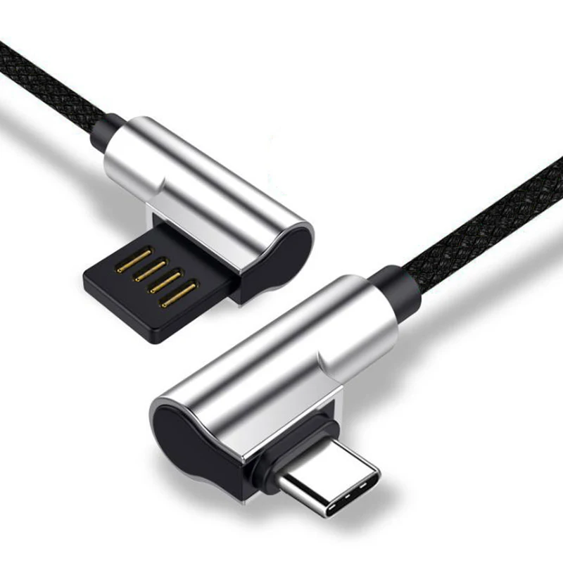 

USB Type C Cable 90 Degree Angled USB C Cable USB for Samsung Galaxy S10 S9 Plus Xiaomi Mi 8 6 MAX 3 LG USB C Charge Data Cable