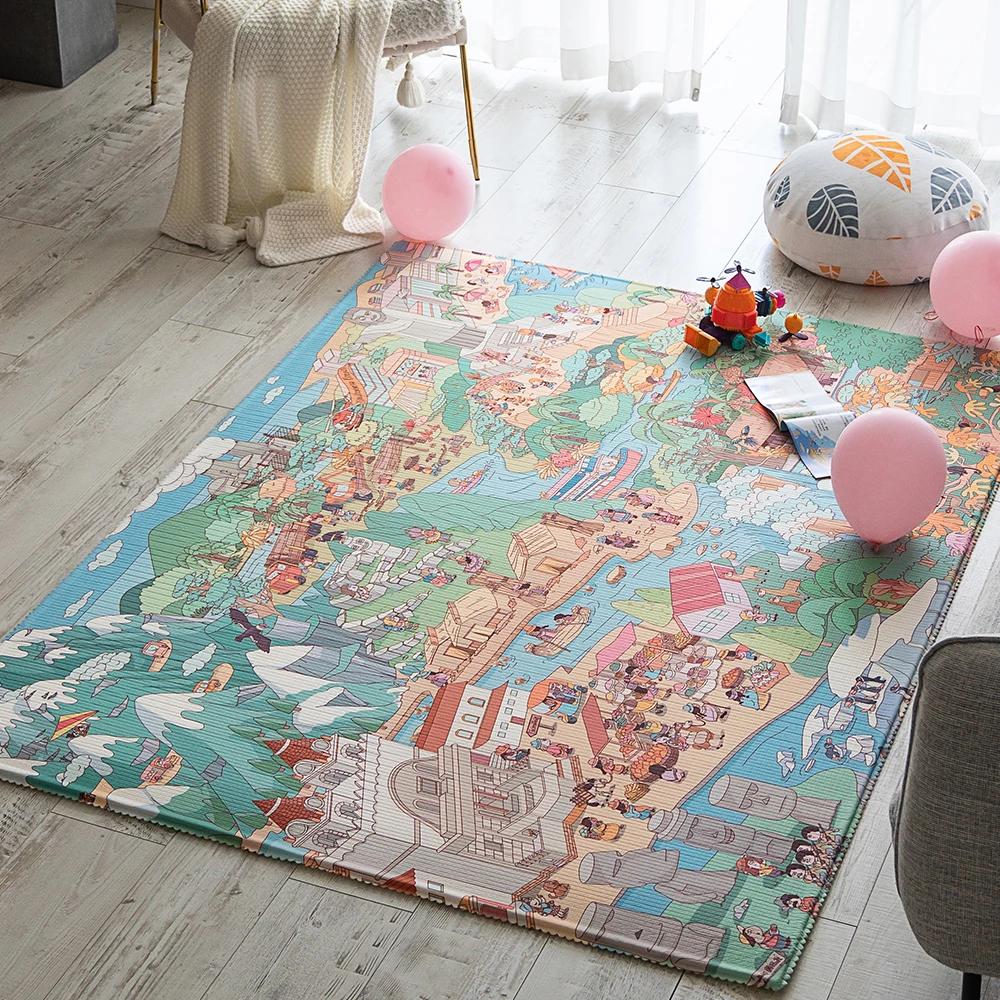 Esterilla infantil para juegos de bebés, alfombra grande para niños, alfombra antideslizante, alfombra suave para el cuarto de niños, alfombras para el suelo del bebé|Alfombras de juego| AliExpress