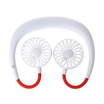 

Hands-free Neck Band Hands-Free Hanging USB Rechargeable Dual Fans Mini Air Cooler Summer Portable