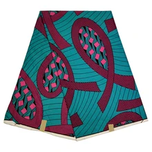 Отличная Высококачественная африканская вощеная ткань принтом, настоящий голландский воск, полиэстер, африканская батик ткань, 6 ярдов