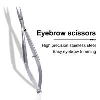 Stainless Steel Eyebrow Makeup Scissor Trimmer Special Bending Scissors Make Up Beauty Tool Straight Curved Cuticle Remove 2