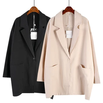 

Fashion Women Suit Jackets Temperament Pluz Size Solid Color Wild Ladies Jackets 2020 Spring and Summer New Tops Female T723