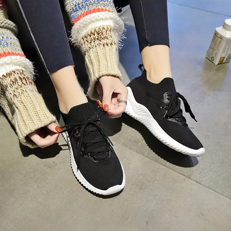 

New Style Shoes Women's 2019 tou qi wa Socks Spring And Xia Fei Woven Athletic Shoes Women's STUDENT'S Shoes Korean-style Versat