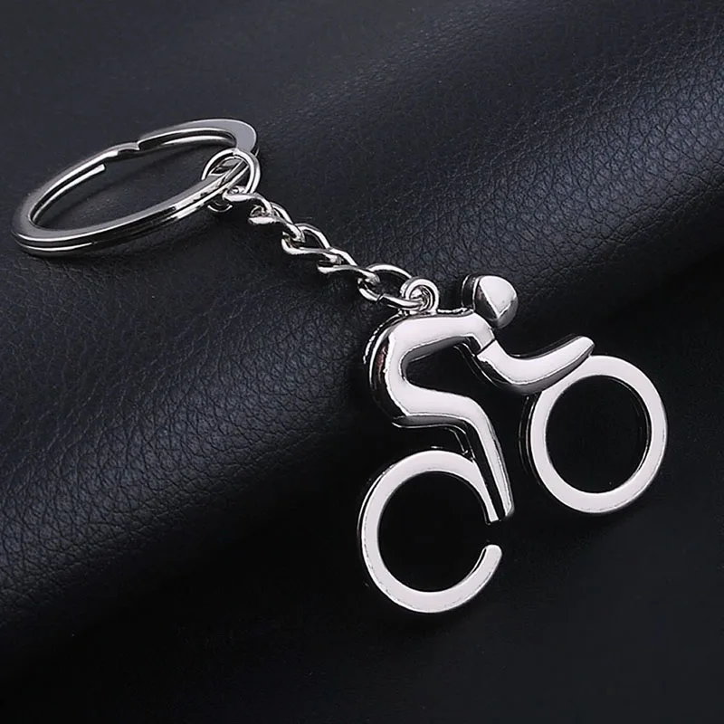 

Silver Metal Bicycle Bike Cycling Riding Keychain Keyring Keyfob Key Chain Ring .