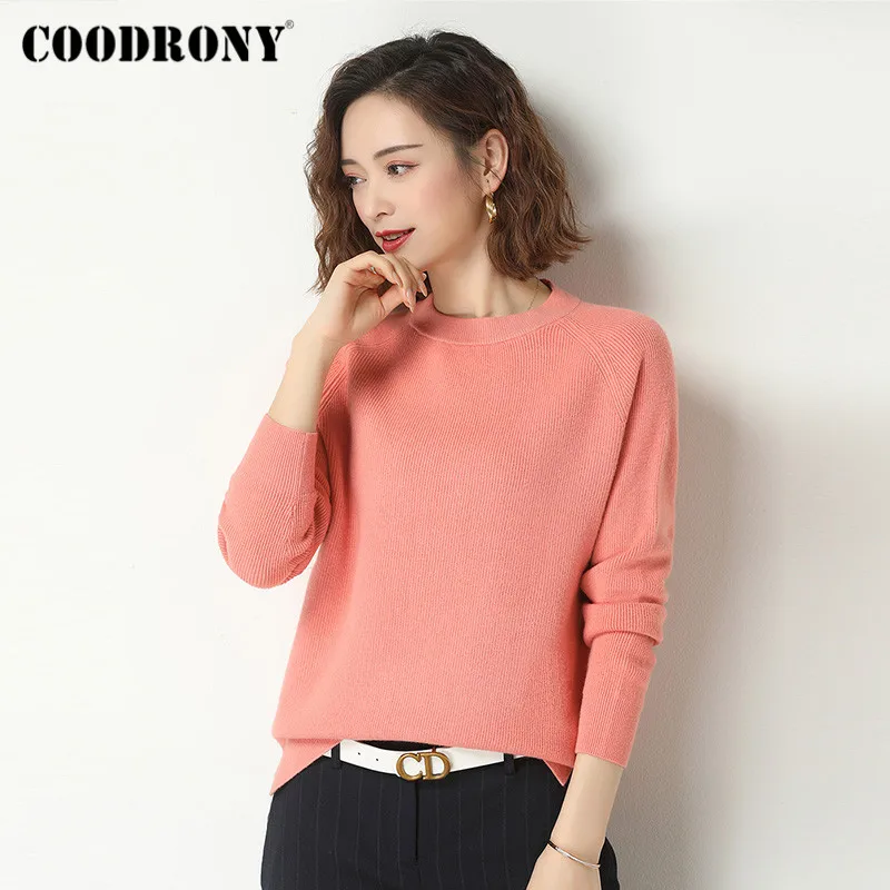 COODRONY Brand Basic Casual O-Neck Warm Pullover Sweaters Women Autumn Winter Streetwear Solid Color Slim Female Jumpers W1106