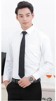 

Free Shipping Professional men slim long sleeve plain color twill iron men and women with the same long sleeve work clothes