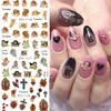 Black Stickers for Nails Abstract Image Women Face Angel Baby Dragon Snake Gel Polish Decal Manicure Accessories NLSTZ1114-1137 ► Photo 3/6