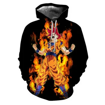 

2019hip hop Streetwear Hoodies Men Animation 3D Anime Print Hoodie/Sweatshirt Dragon Ball Unisex Good Quality New Pullover