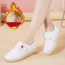 Женская обувь из натуральной кожи; сезон осень-зима; женские кроссовки; удобная мягкая нескользящая резиновая обувь на плоской подошве; женская обувь туфли женские натуральная кожа спортивная обувь для женщин