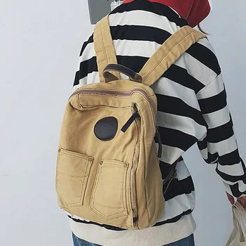 

Canvas Backpack Female Students New Cotton Bag Rucksack Women Morrales Para Mujer Bag for Women Zaino Donna Mochila Feminina