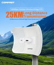 Routeur Wi fi 5.8G, pont sans fil, 900Mbps, AP, antenne, Point amplificateur de Signal, pour l'extérieur, longue Distance de 25km