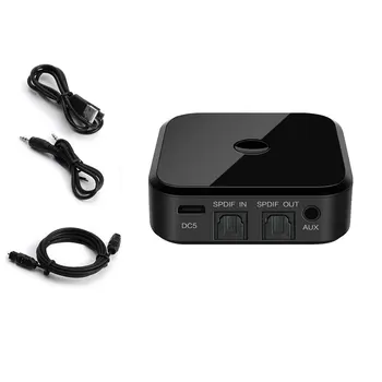 

Portable Bluetooth 5.0 Adapter Wireless Receiver and Transmitter For TV PC Speaker HIFI Audio 3.5mm SPDIF Optical Fiber