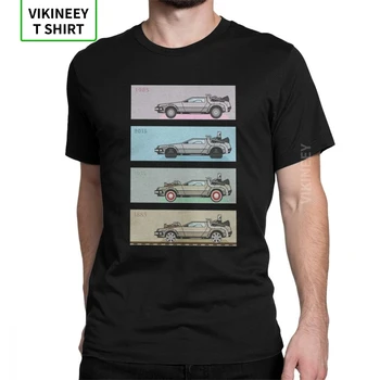 

Back To The Future TShirt Delorean Novelty Time Machine Travel 80s Movies T Shirt for Men Short Sleeves Tops Normal Tees Cotton