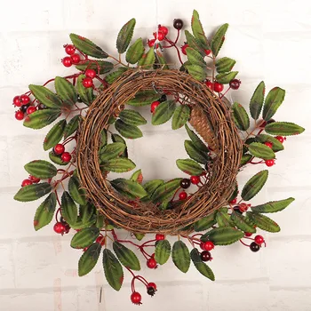 

Christmas Garland Decor ChristmasTree Hanging FakeWreath Christmas Lights Decor