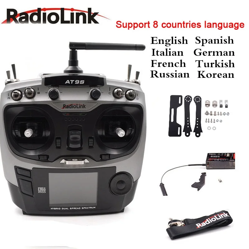Радиоуправляемый пульт дистанционного управления Radiolink AT9S 2 4 ГГц 4G 9CH S.BUS R9DS