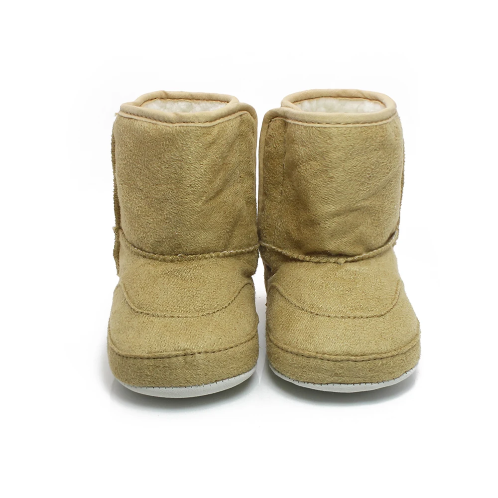 Зимние теплые ботинки для малышей 0-18 месяцев; Уникальные милые ботинки с желтой лисой для новорожденных; обувь для маленьких девочек; меховые ботинки на липучке;