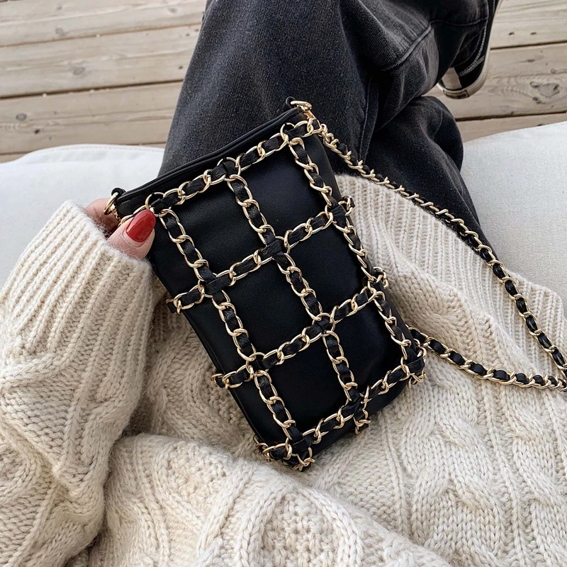 iVog New Arrival Everyday Ladies Ladies Messenger Crossbody Handbag louis Black Chain Hand Bags for Women