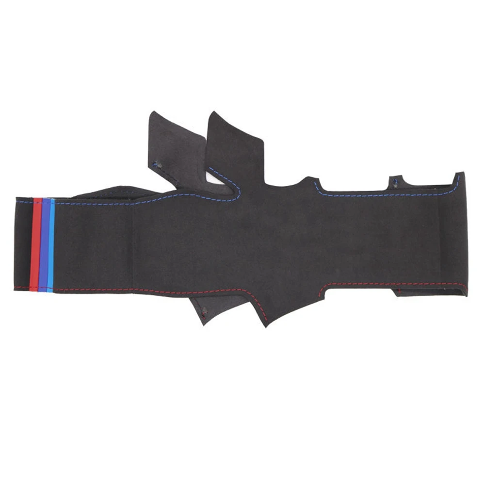 Black Suede DIY Hand-stitched Car Steering Wheel Cover for BMW F20 F21 F22 F23 F30 F31 F34