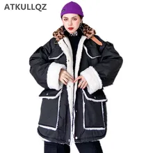 Горячая Распродажа, высококачественное пальто с мехом ягненка, женская зимняя плотная бейсбольная форма большого размера с леопардовым воротником и стойкой