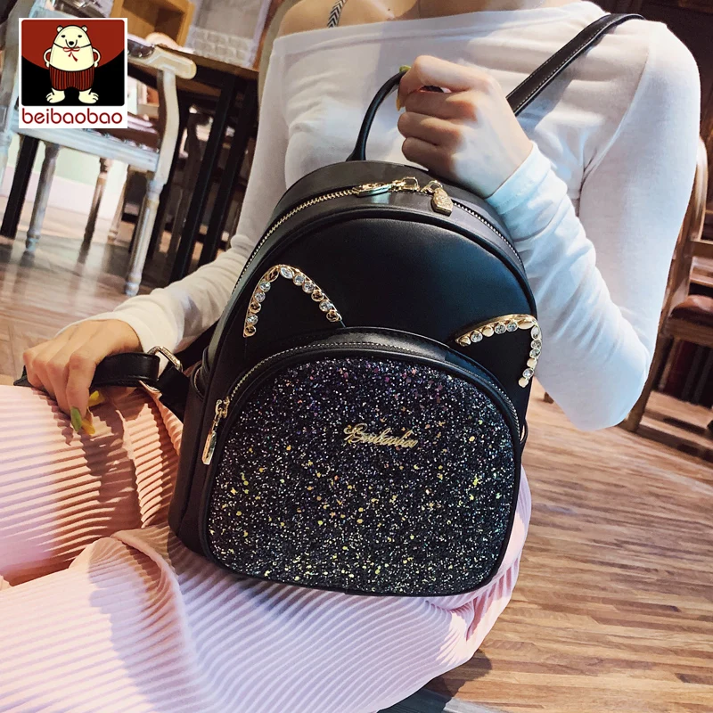 

Backpack Women Cute Shoulder Bag Female 2019 New Ins Super Hot Korean Style Women Backpack Fashion Wild Sequins Travel Bag