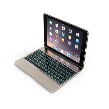 

Suitable for Apple Tablet Air2,Pro 9.7 Fully Aluminium Alloy Colorful Backlight Bluetooth Keyboard Charger Feature