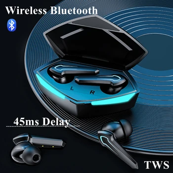 TWS Wireless Bluetooth Headphones 45ms Delay Fast Charging With Micphones Bass Sound Gaming Earphone Sport Earbuds For Android