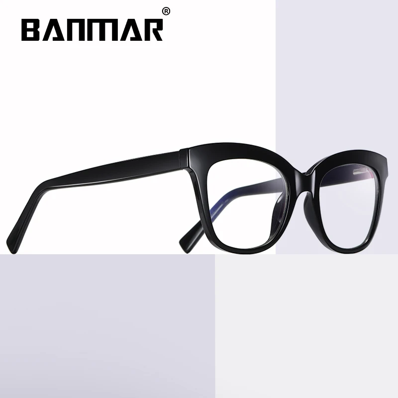 

BANMAR Anti Blue Light Glasses Frame Women Oversized TR90 Frame Goggles Radiation-resistant Square Computer Men Gaming Eyewear