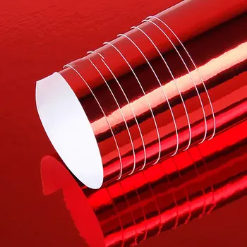 

Chrome Mirror Vinyl Film Wrap Sticker Decal Stretchable Reflective Super Gloss Car Full Body Wrap Sticker Styling Parts