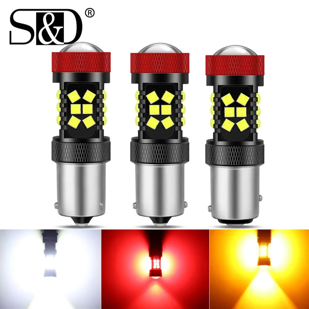 2 шт. чипы 3030 Canbus P21W Led 1156 BA15S Светодиодная лампа BAU15S PY21W сигнальные лампы 1157 BAY15d P21/5W