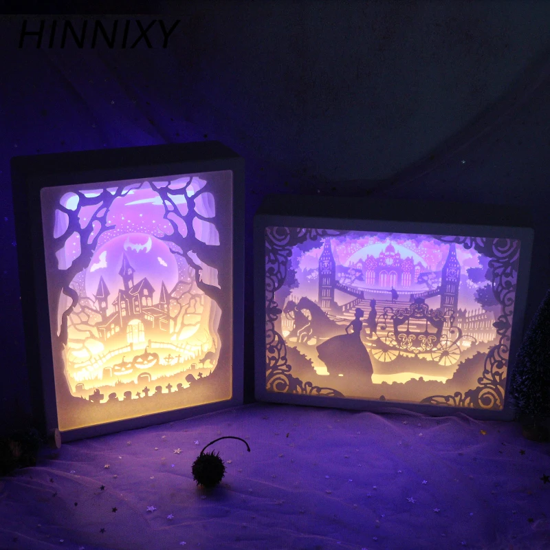 Hinnixy 3D Бумажная скульптура лампа креативная поделка ручной работы бумажная