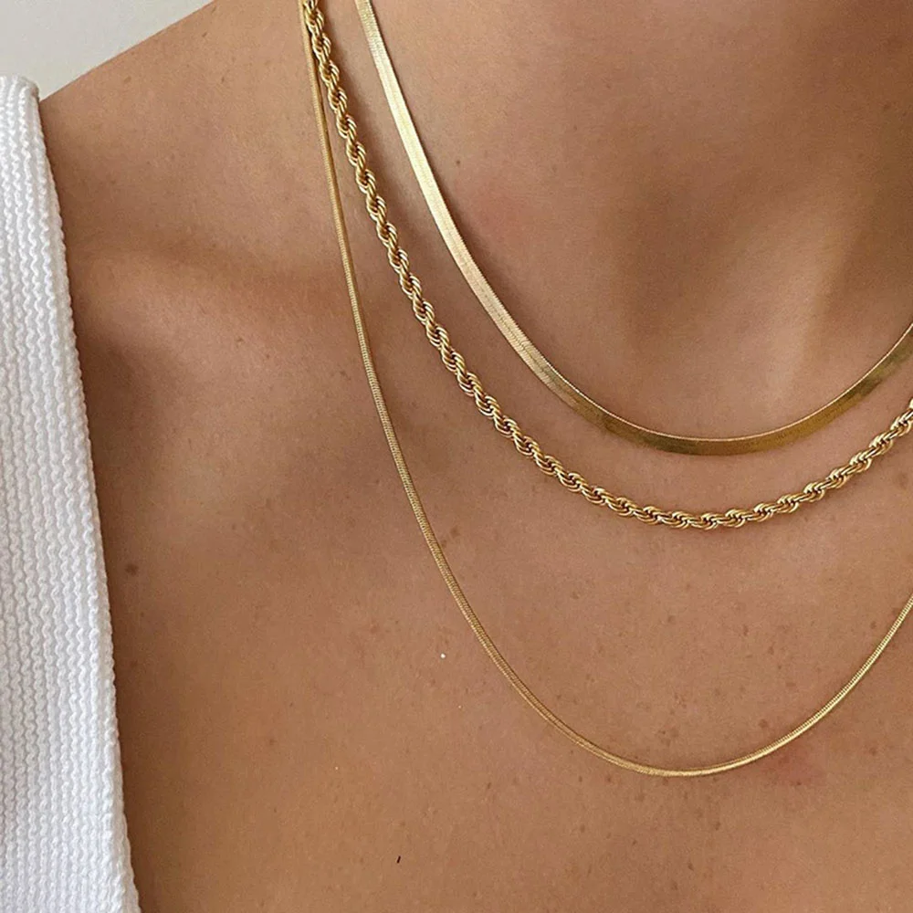 Vintage Fashion Gold Punk Necklace For Women New Faux Pearl Thick Chain Heart-shaped Human Head Coin Snake Pendant Jewelry Gift | Украшения