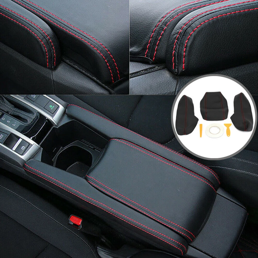 3Pcs Leather Center Armrest Box Case Cover Trim Tool for Honda Civic 2016-2018 | Автомобили и мотоциклы