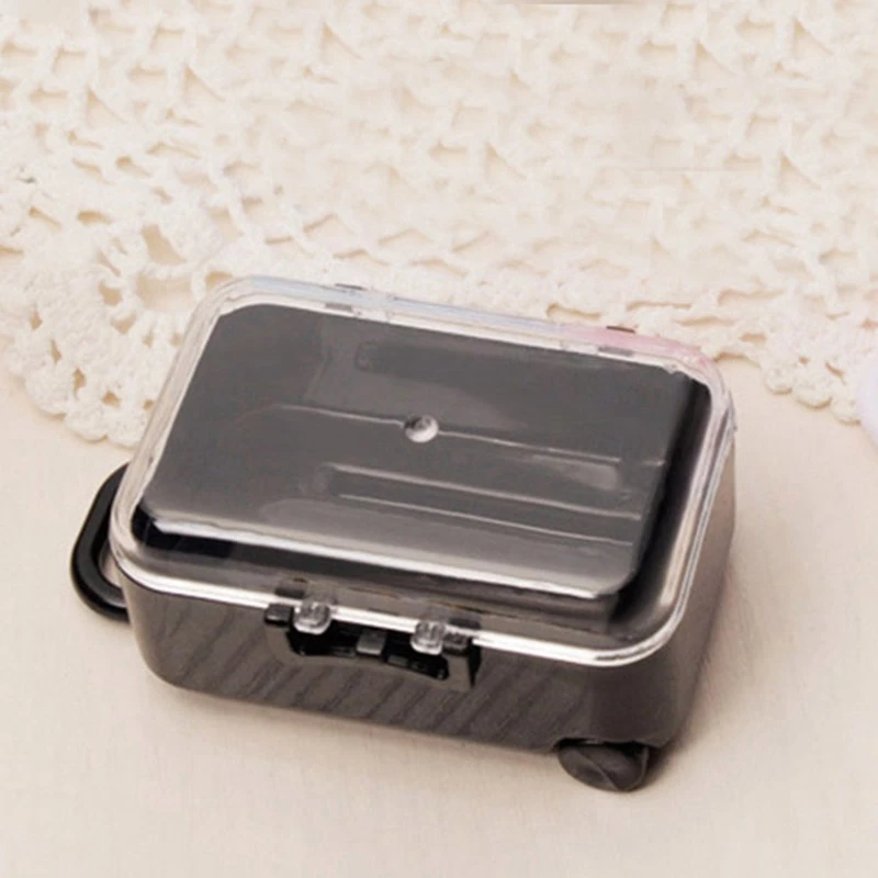 

Hot Sale 50Pcs Clear Mini Rolling Travel Suitcase Favor Box Kids Birthday Favor Boxes Party Supplies Gifts Wedding Favors