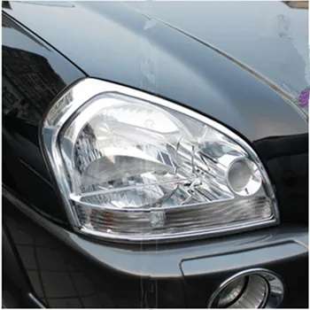 

ABS Chrome Front Rear Trunk Headlight Tail Light Lamp Cover Trim Styling Garnish Bezel Molding For Hyundai Tucson 2005-2012