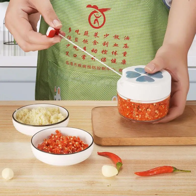 Mini 170ML Powerful Meat Grinder Hand-power Food Chopper Mincer Mixer To Chop Meat Kitchen Fruit Vegetable Nuts Shredder