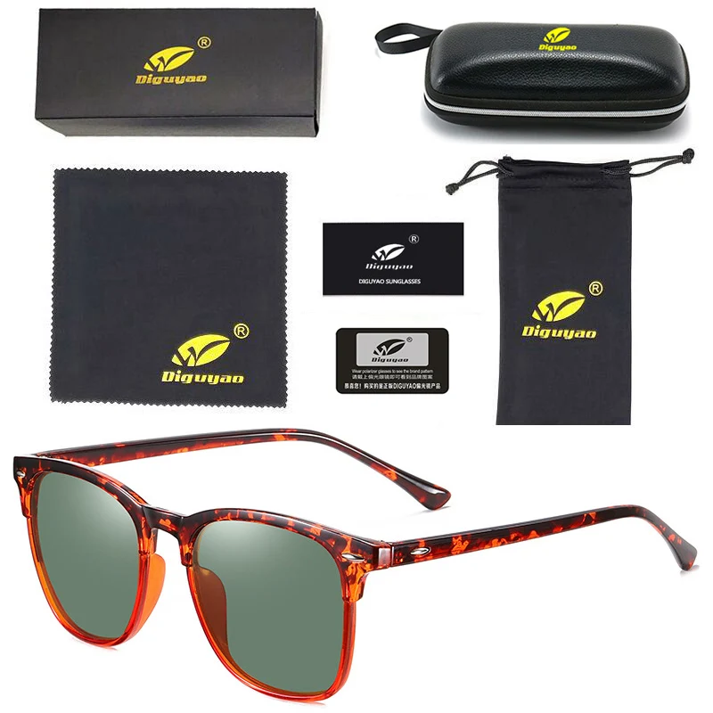 Новое поступление, UV400, поляризационные мужские солнцезащитные очки, классические, модные, Ретро стиль, брендовые, солнцезащитные очки, покрытие, для женщин, для вождения, оттенки, gafas De Sol - Цвет линз: Leopard---G15