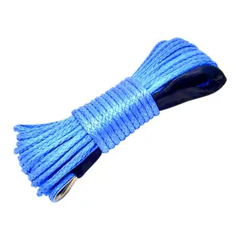 

1/4''x50' 12 Strand With Sheath Synthetic Winch Rope Car String Emergency ATV UTV 7700lbs Replacement Outdoor Accessories Cable