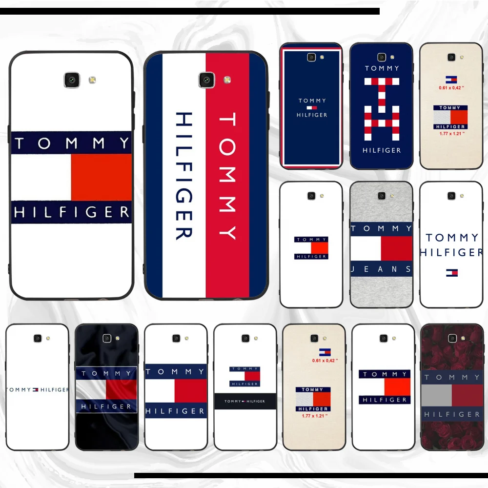 

Luxury brand Tommy Black Soft Shell Phone Case Capa For Samsung J6 600 PRIME PLUS 737 2018 7 2017 PRO 8 NEO