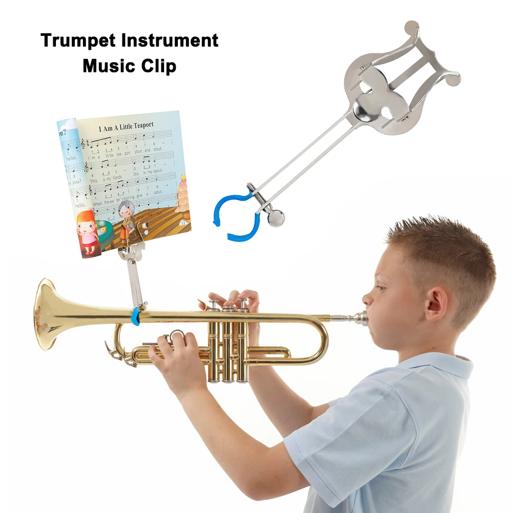 Trompette Marching Clamp-on Lyre Clamp Partition Clip Stand Instrument  Holder Trompette Marching Lyre