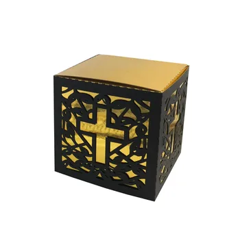 

100Pcs Laser Cut Cross Candy Box Paper Chocolate Packing Boxes For Wedding Party Baby Shower Decor Supplies