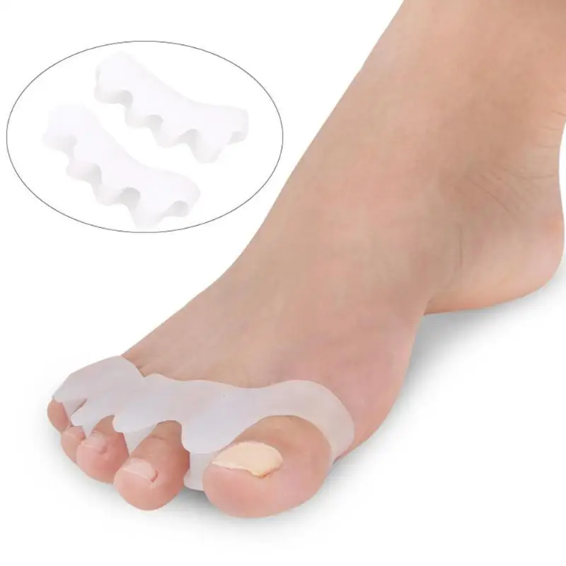 1 Pair Silicone Foot Care Gel Bunion Protector Toe Separators Straightener Spreader Correctors Hallux Valgus Foot massager