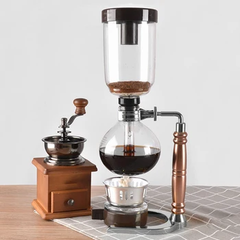 

Japanese Style Siphon Coffee Maker Tea Siphon Pot Vacuum Coffeemaker Glass Type Coffee Machine Filter 3Cup