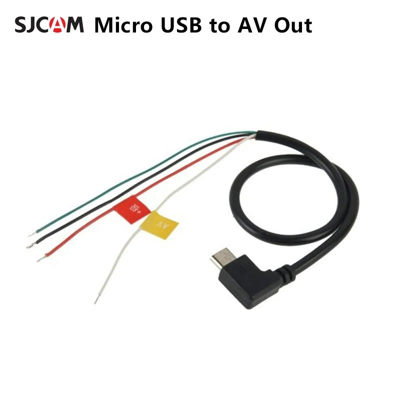 SJCAM Micro USB в AV Out Кабель для SJ4000 / SJ5000 SJ5000X Elite M10 экшн-камеры FPV видео аудио кабель |