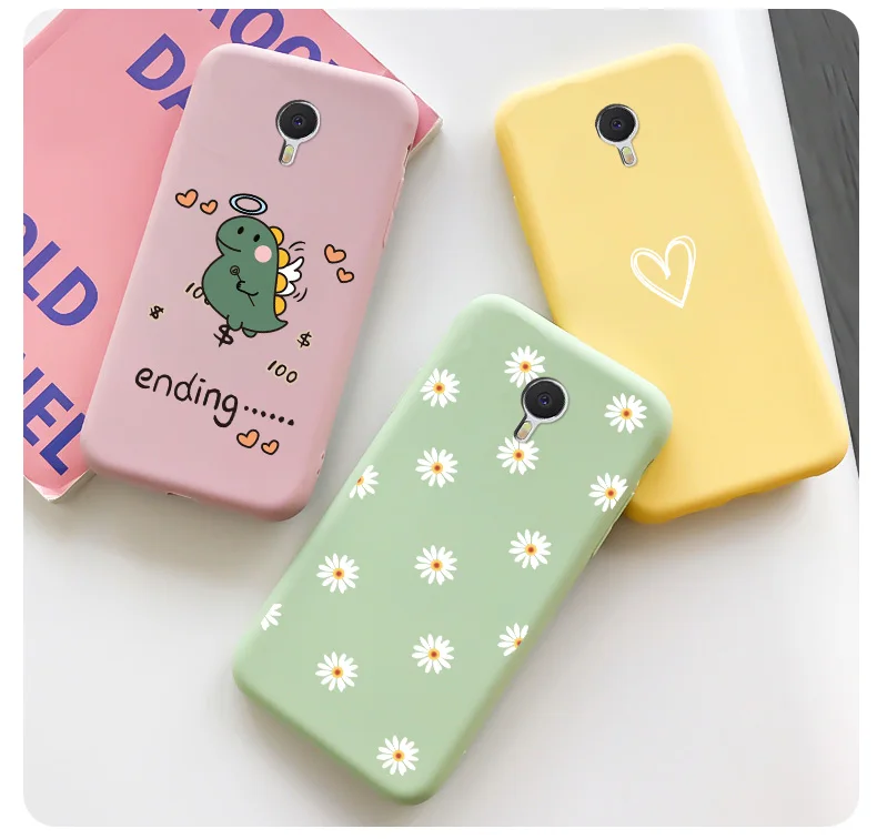 best meizu phone case brand For Meizu Note 3 5 6 Case Candy Colors Flower Pattern Shell Cartoon Painted Soft Silicone Shockproof Phone Back Cover meizu phone case with stones