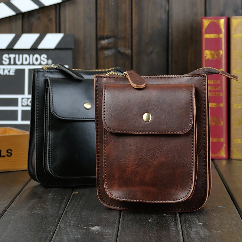 

Korean version of the new motorcycle bag retro style diagonal shoulder bag trendy men's leisure