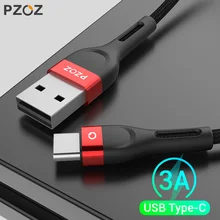Cabo usb tipo c pzoz, carregamento rápido e dados para xiaomi redmi note 9s cabo usb tipo c max de 7 8 9 pro,