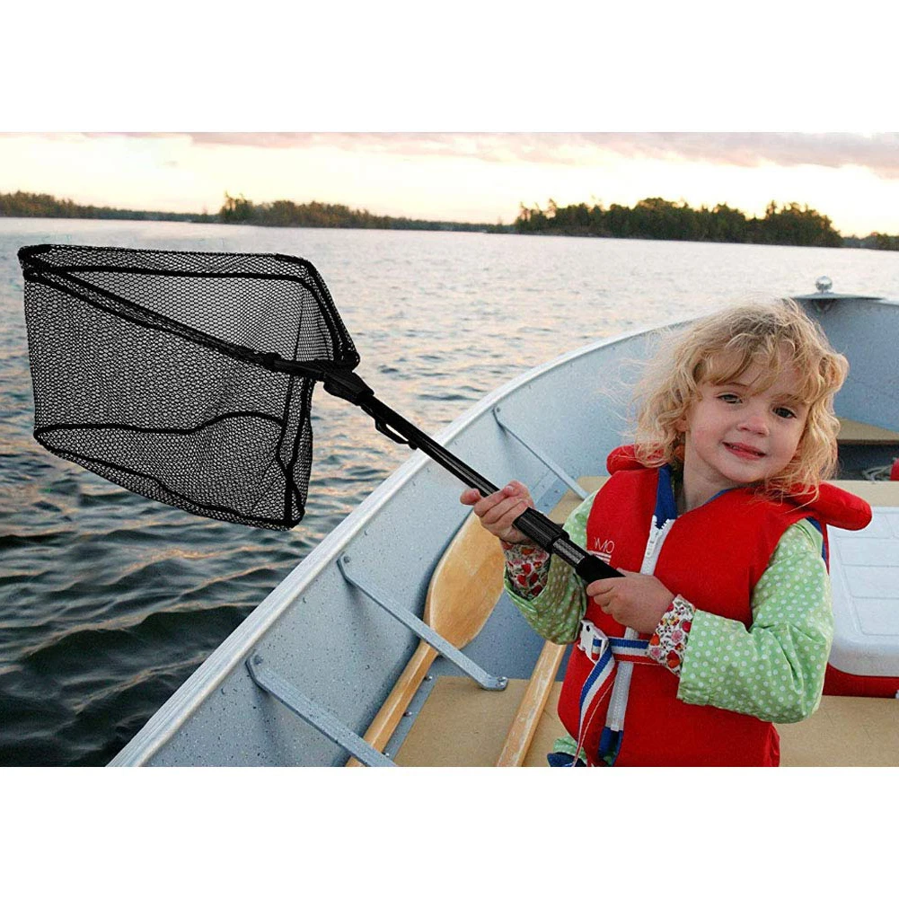 

Retractable Fishing Net Fly Fishing Ultralight Carbon Net Triangular Landing Retractable Pole Folding Fishing Telescoping Net