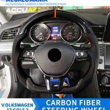 Автомобильное рулевое колесо из углеродного волокна, модифицированное Рулевое колесо для гольфа 7gti gts rline r gli