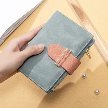 

Brand Vintage Short Wallet Women New Fashion Fold Purse Female Coin Purse Simple Card Holders Womens Small Wallets