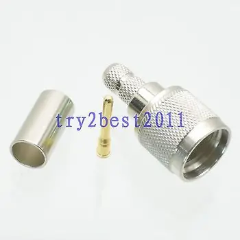 

DHL/EMS 100 pcs Connector miniUHF plug pin crimp RG58 RG142 LMR195 RG400 COAXIAL straight -C1